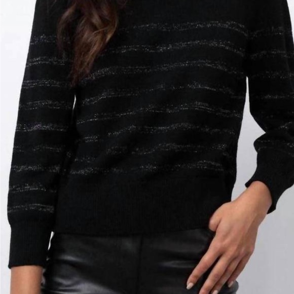 Rails Allegra Stripe Black Metallic Sweater XS - Picture 3 of 9